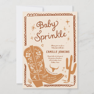 Faire-part de Sprinkle pour bébé garçon de campagn