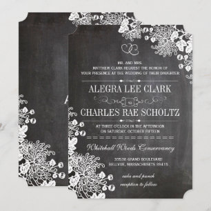 Faire-part de typographie vintage moderne tableau