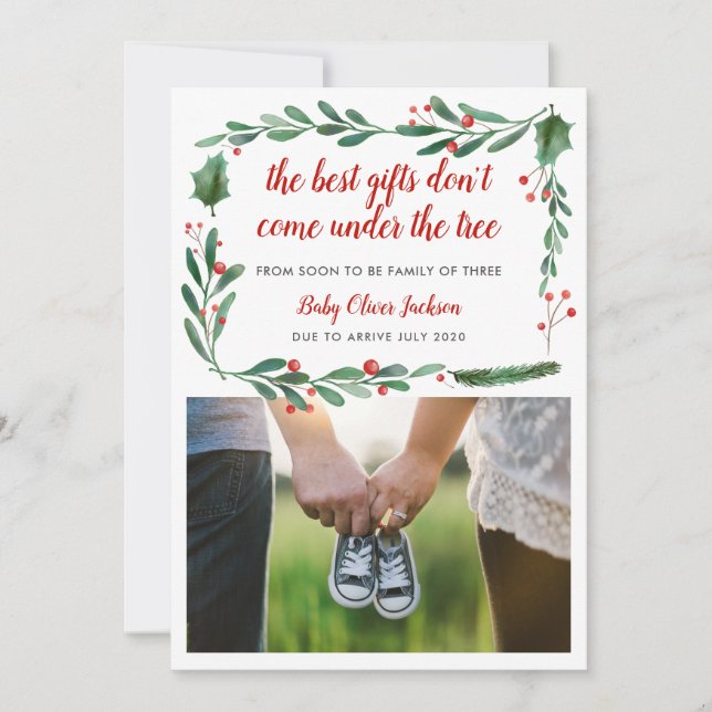 Faire-part de vacances de grossesse | Photo modern (Devant)