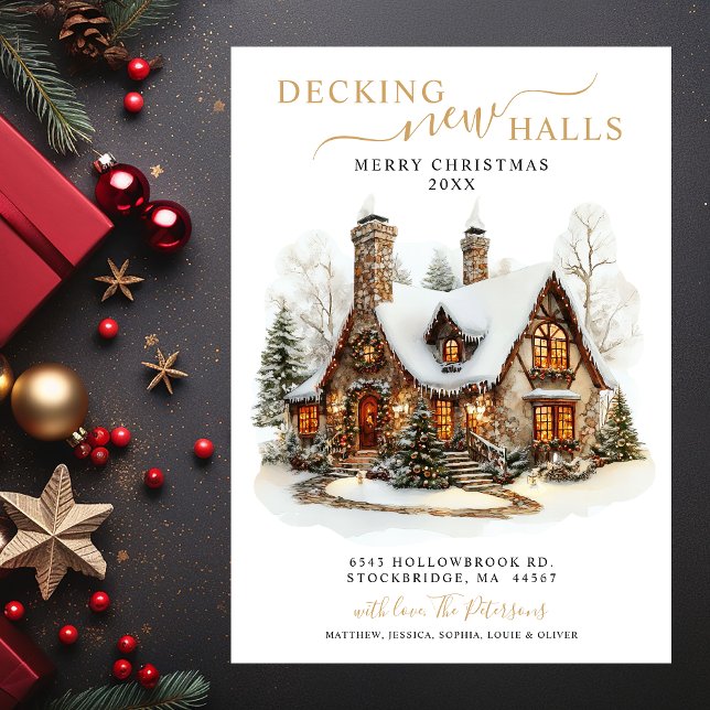 Faire-part Deck Nouvelles Halls Nouveau Accueil Noël Déménage (Créateur téléchargé)