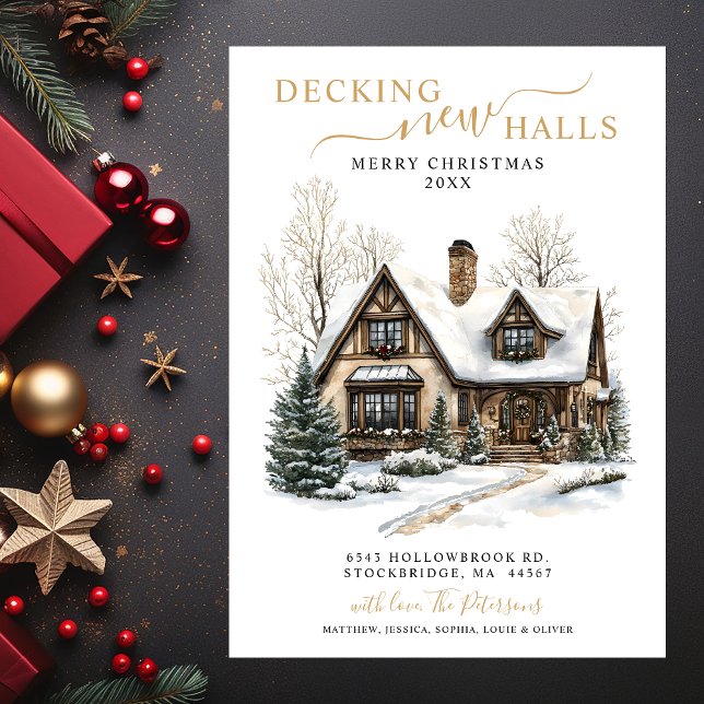 Faire-part Deck Nouvelles Halls Nouveau Accueil Noël Déménage (Créateur téléchargé)