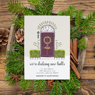 Faire-part Decking New Halls Holiday Moving Announcement