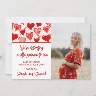 Faire-part Déclaration de grossesse pour la Saint-Valentin cœ