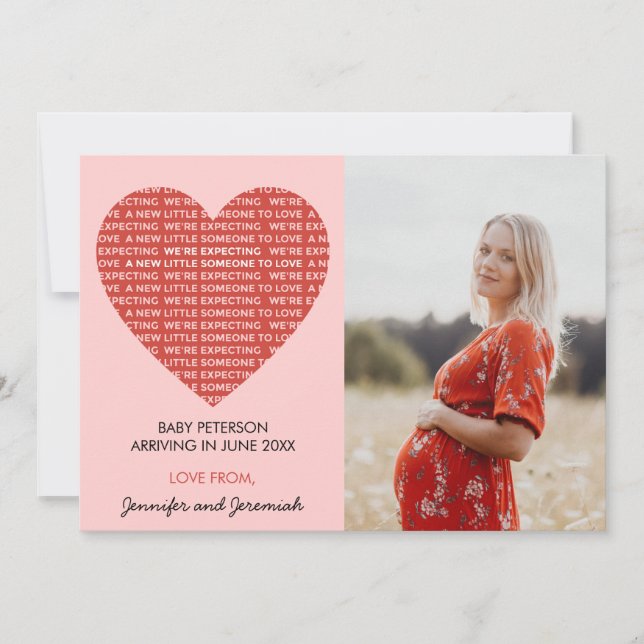 Faire-part Déclaration de grossesse pour la Saint-Valentin ro (Devant)