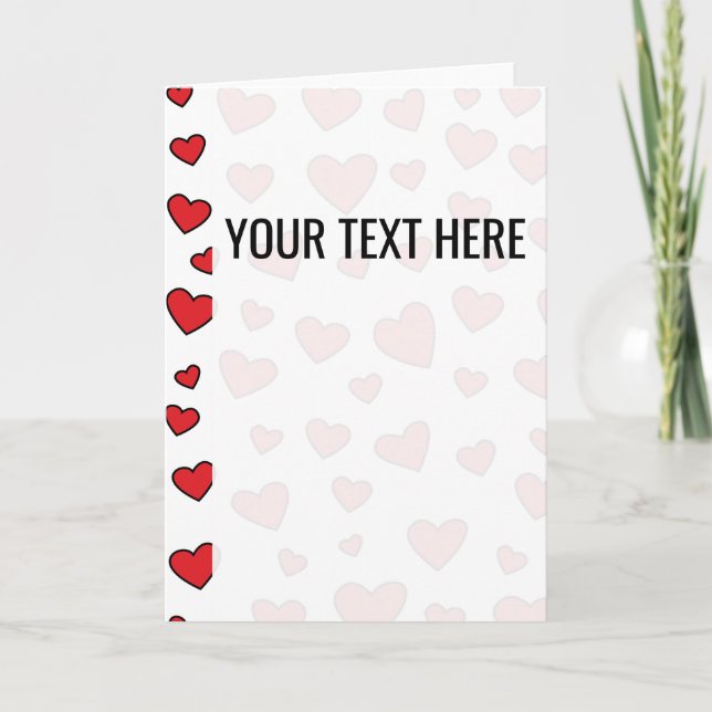 Faire-part Déclaration de motif de coeur rouge de la Saint-Va (Devant)