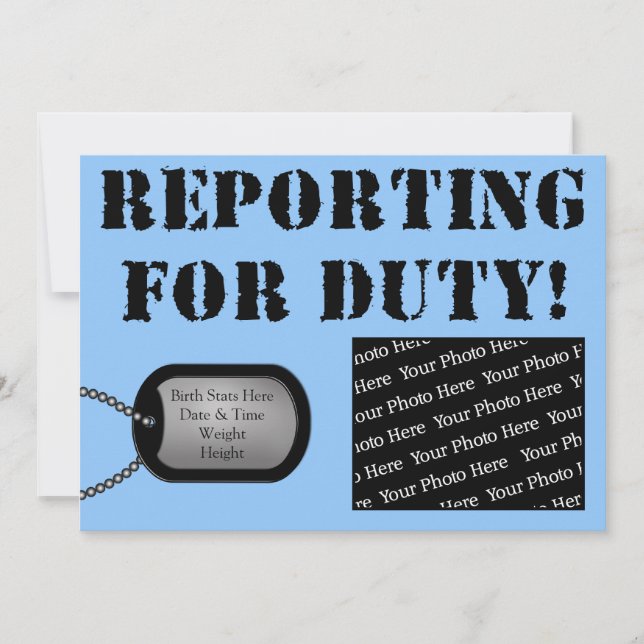 Faire-part Déclaration pour les annonces de naissance en serv (Devant)