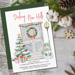 Faire-part Décoration de nouveaux halls Porte de Noël numérot