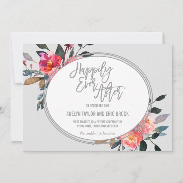 Faire-part d'élévation de la couronne de fleurs d' (Devant)