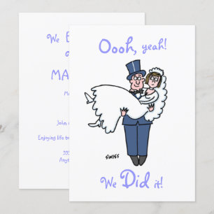 Faire-part D'Elopement Humoristique Nous L'Avons F