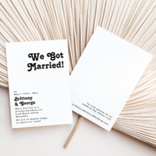 Faire-part d'Elopement Moderne Rétro