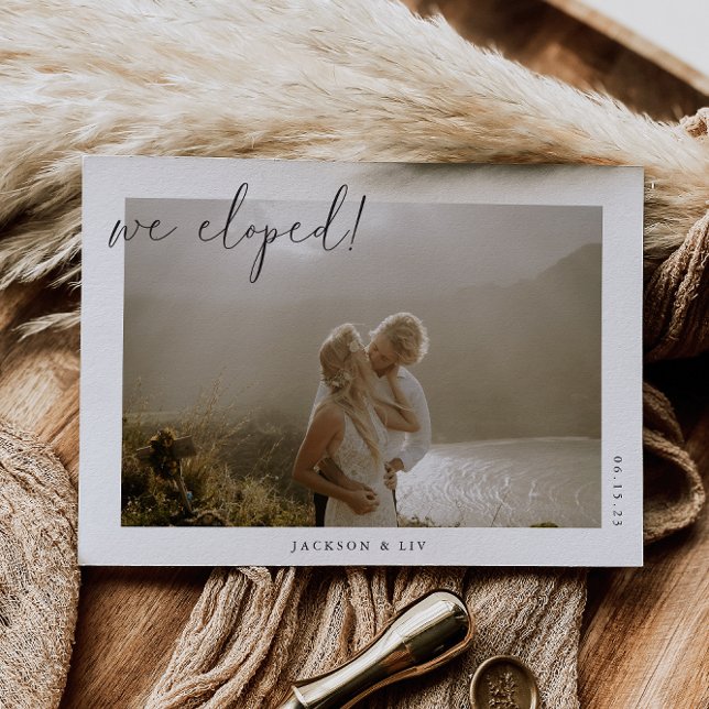 Faire-part d'Elopement photo minimaliste (Créateur téléchargé)