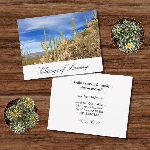 Faire-part Déménagement Désert Sud-Ouest Élégant Déménagement