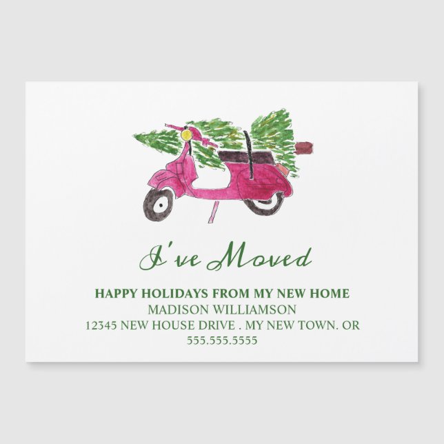 Faire-part déplacée | Nouvelle maison pour les fêt (Devant)