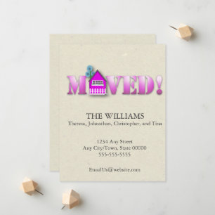 Faire-part déplacée (violet)