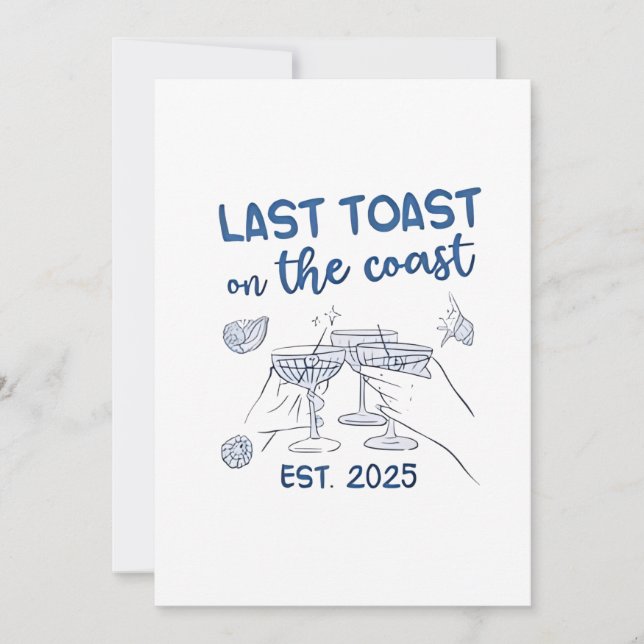 Faire-part Dernier toast sur la Côte Est 2025 (Devant)