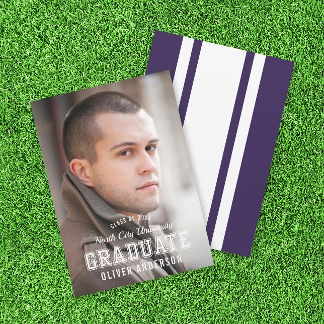 Faire-part des diplômés de la photo de couleur mod (Créateur téléchargé)