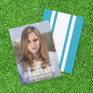 Faire-part des diplômés de la photo de couleur mod