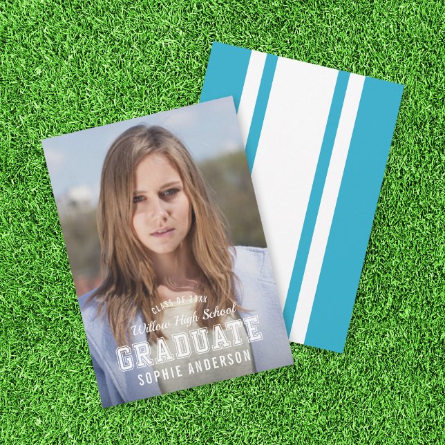 Faire-part des diplômés de la photo de couleur mod (Créateur téléchargé)