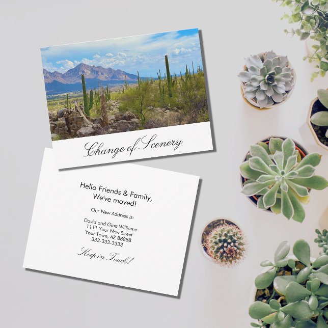 Faire-part Désert Sud-Ouest Cactus Nouvelle maison Déménageme (Créateur téléchargé)