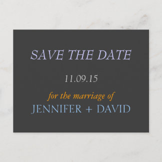 Faire-part Design tendance Enregistrer la date Carte postale