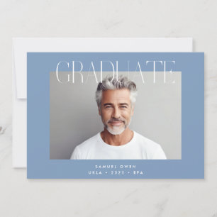 Faire-part Designer Diplômé Moderne Deux Photo Graduation