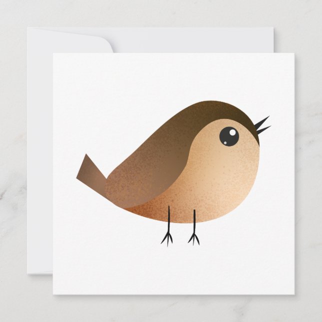 Faire-part Dessin d'Oiseau de Bruant (Devant)