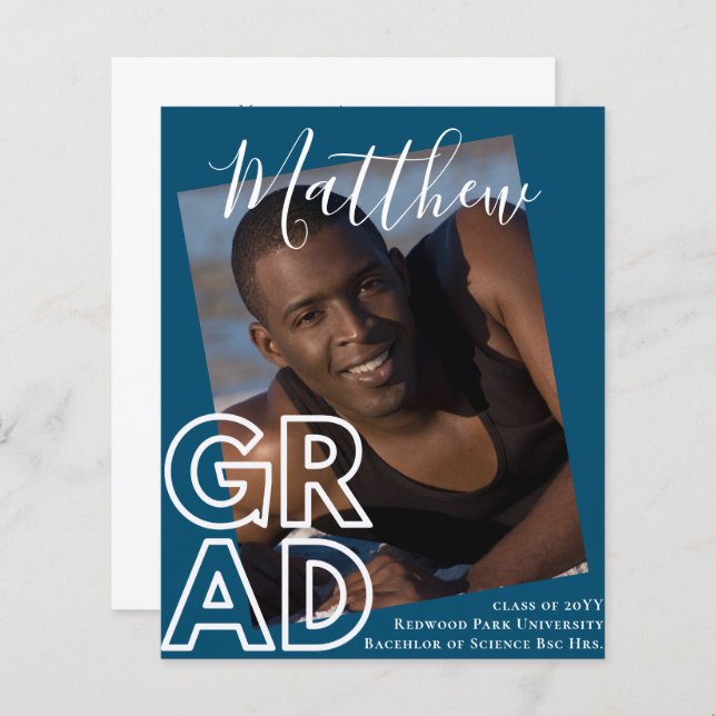 FAIRE-PART D'Études BUDGÉTAIRES PHOTO Classe Moder (Devant / Derrière)