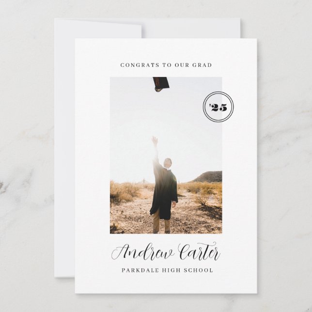 Faire-part d'études classiques pour les lycéens (Devant)