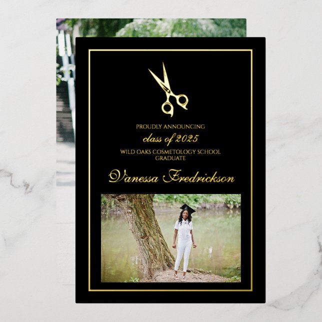 Faire-part d'études de cosmétologie (Recto/Verso)