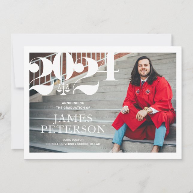 Faire-part d'études de droit (Devant)