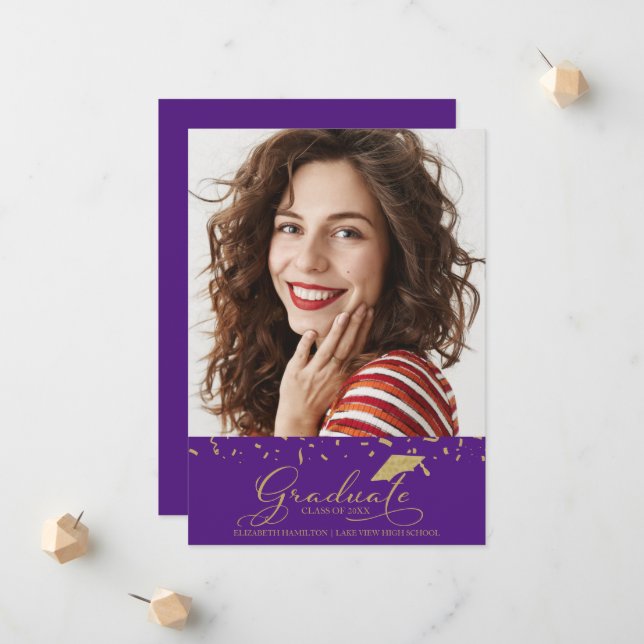 Faire-part d'études secondaires (Devant/Arrière en situation)