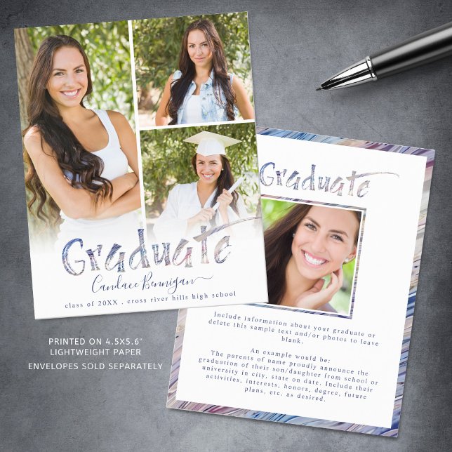 Faire-part d'études supérieures budget multicolore (Créateur téléchargé)