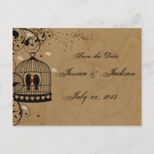 Faire-part Deux Inséparables enregistrent la carte postale Da