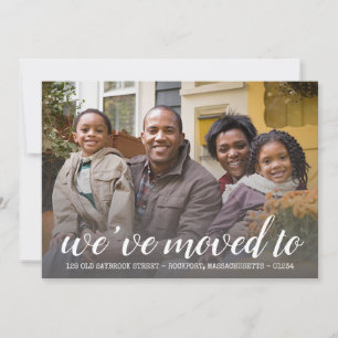 Faire-part Deux Photo Nous Avons Déménagé Changement d'Adress