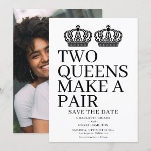 Faire-part Deux Reines Font Un Mariage homosexuel