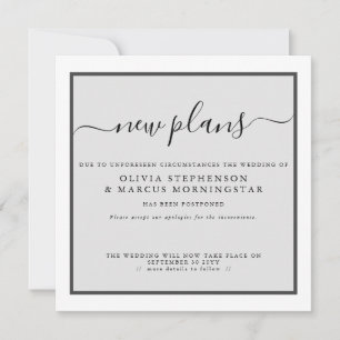 Faire-part d'événement différé moderne Nouveaux pl