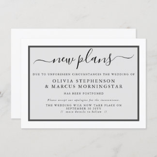 Faire-part d'événement différé moderne Nouveaux pl