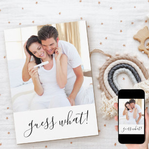 Faire-part Devinez ce que nous attendons d'une grossesse phot