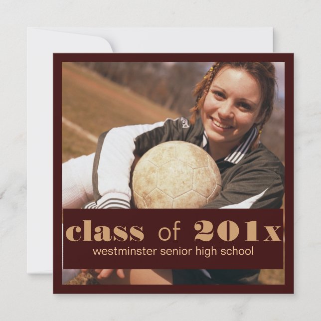 Faire-part d'invitation à la sortie d'une grande p (Devant)