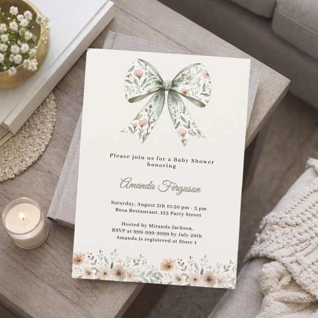 Faire-part d'invitation à une baby shower d'été av (Créateur téléchargé)