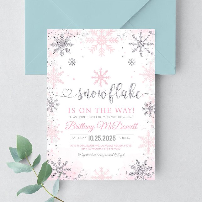 Faire-part d'invitation à une baby shower : Un flo (Créateur téléchargé)