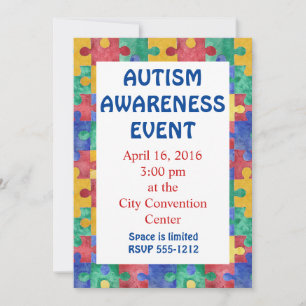 faire-part d'invitation de puzzle sensibilisation