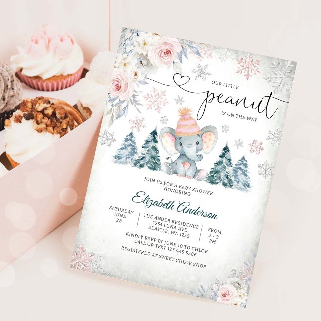 Faire-part d'invitation pour Baby Shower d'hiver É (Créateur téléchargé)