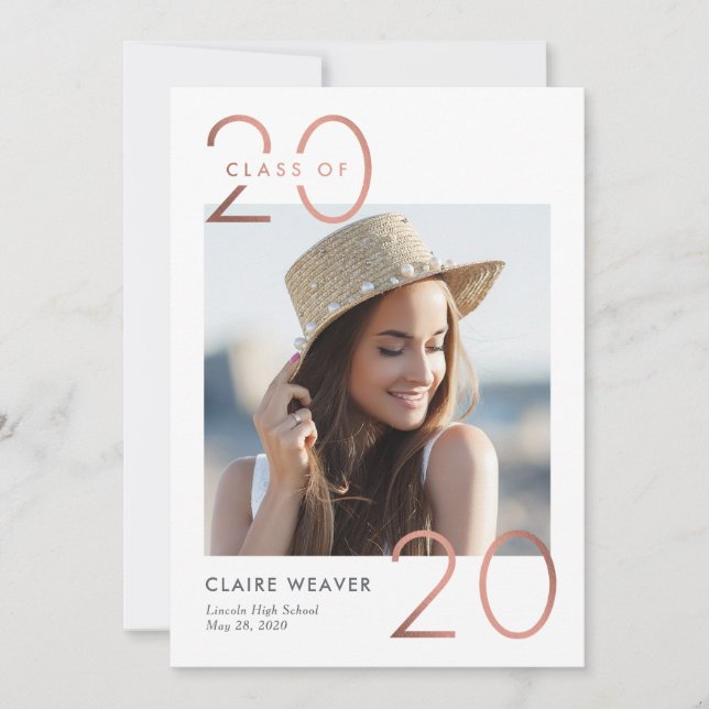 Faire-part d'invitation pour l'année d'encadrement (Devant)