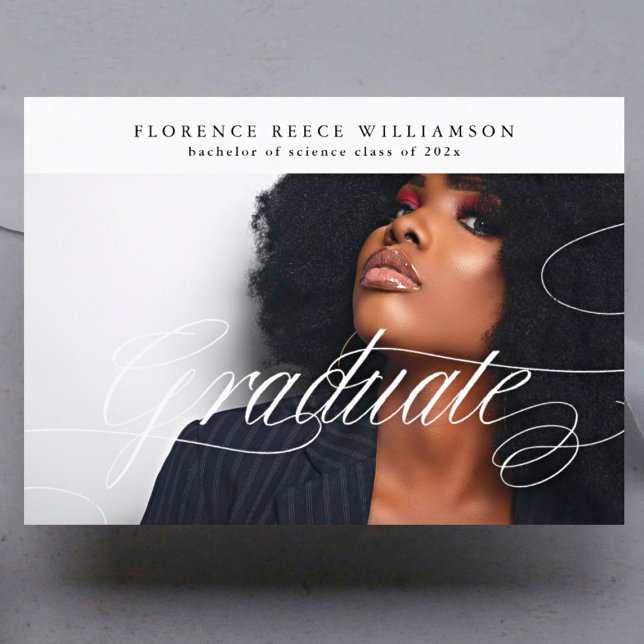 Faire-part Diplôme de Calligraphie Photo College personnalisa (Créateur téléchargé)