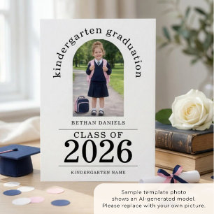 Faire-part Diplômé de la maternelle Arch Photo 2026