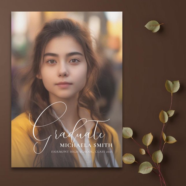 Faire-part Diplôme de la photographie de script moderne (Créateur téléchargé)