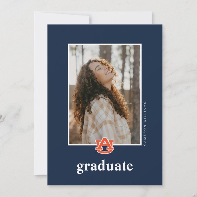 Faire-part Diplômé de l'Université d'Auburn – Tigres d'Auburn (Devant)