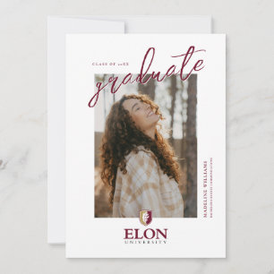 Faire-part Diplômé de l'Université Elon