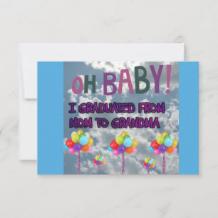 Faire-part Diplômé de maman à grand-mère